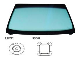 Jumasa V3300341 - PARABRISAS VERDE CONTROL SOLAR SERIGRAFIADO BASE ESPEJO SENS