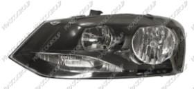 PRASCO VG0234924 - OPTICA IZQUIERDA H7+H7 ELECTRICA-CON MOTOR-NEGRO VOLKSWAGEN