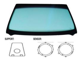 Jumasa V3303512 - PARABRISAS VERDE CONTROL SOLAR SERIGRAFIA MODIFICADA SENSOR